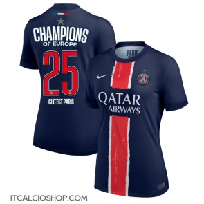 Paris Saint-Germain Prima Maglia Femmina 2024-25 UCL Champions Manica Corta
